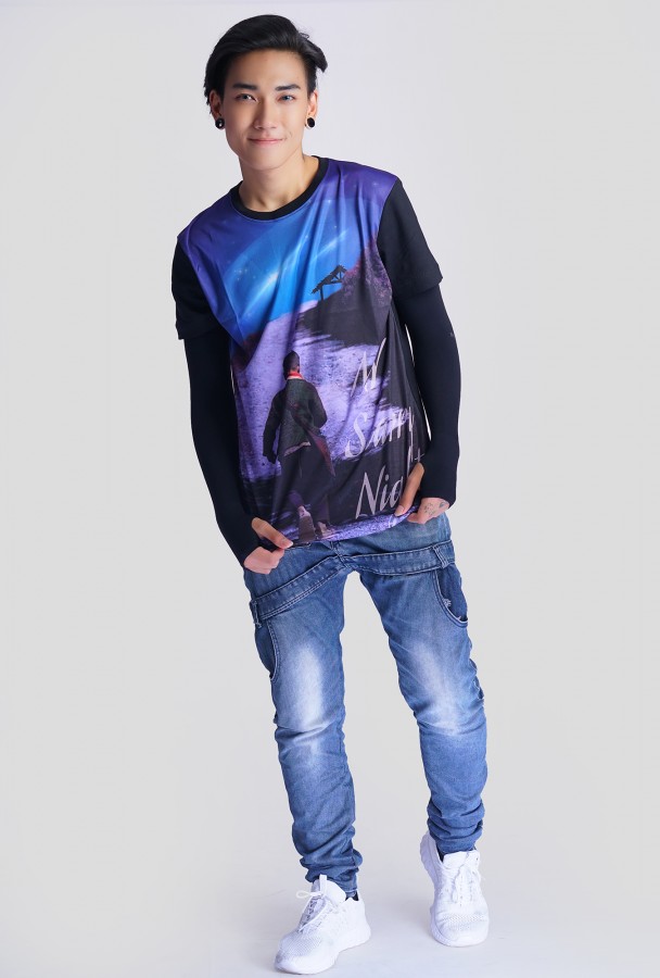 Stary Night design t-shirt Boy